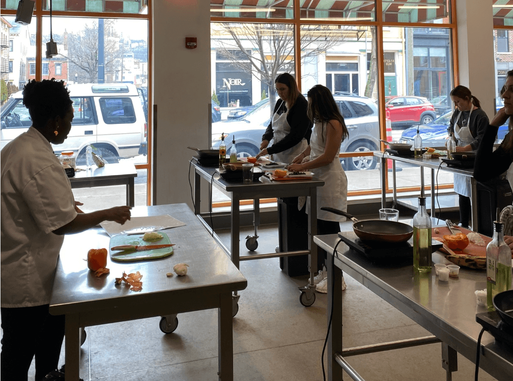 Cooking class for low-income families